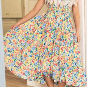 Ada Dress in Vibrant Yarrow Print