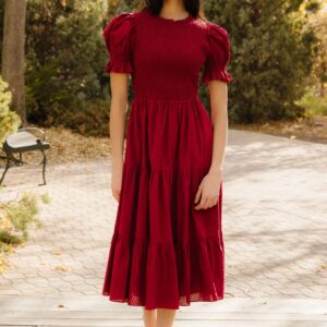 Cordelia Dress in Burgundy