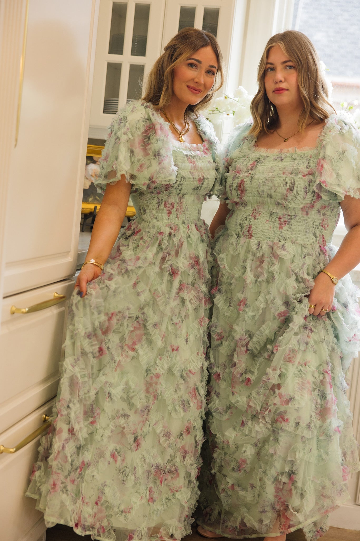 Florentina Dress in Pistachio Aquarelle Fleur - Image 11