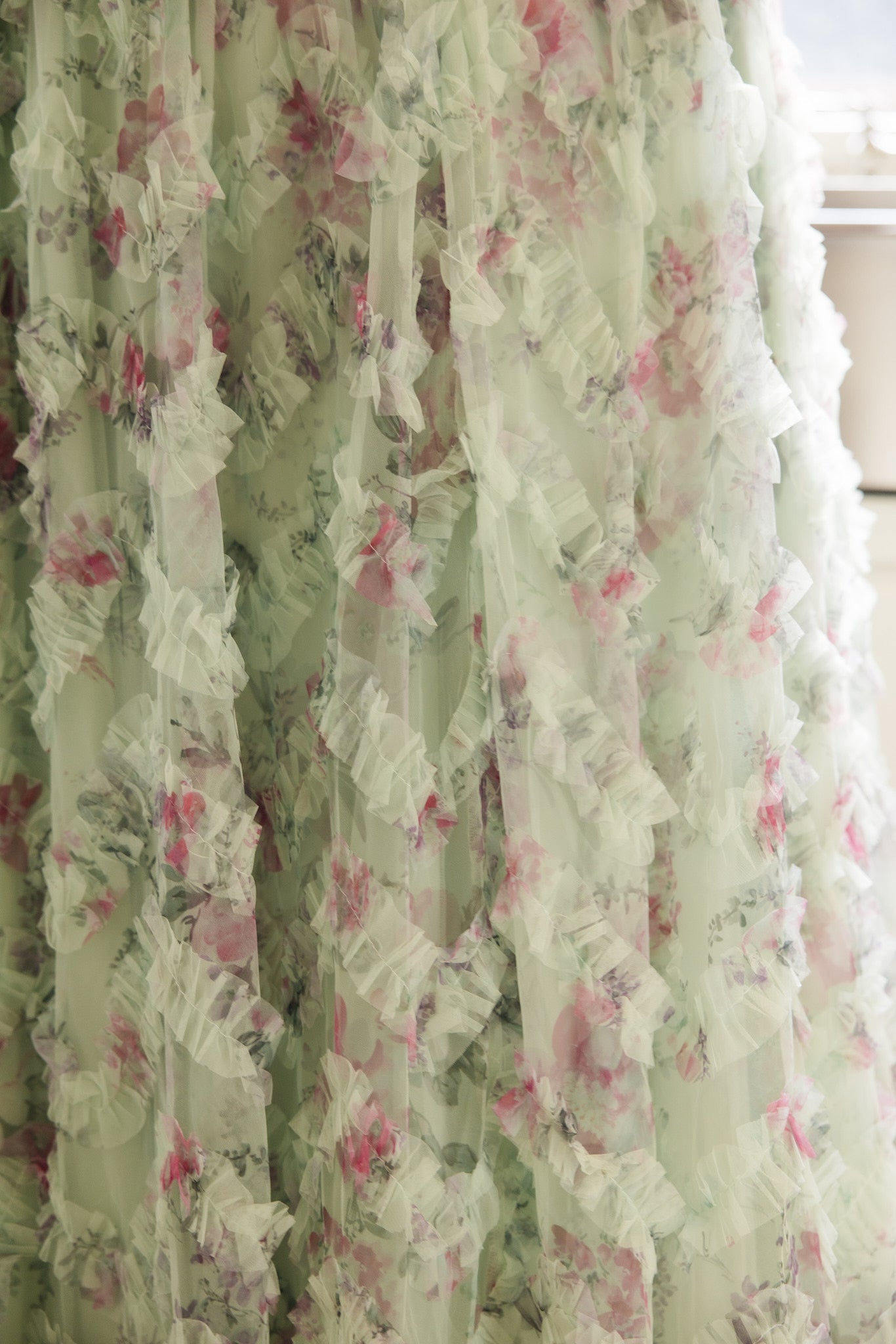 Florentina Dress in Pistachio Aquarelle Fleur - Image 4
