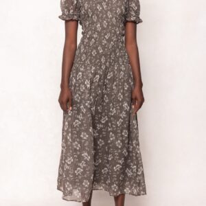Jennifer Dress in Olive Blossom