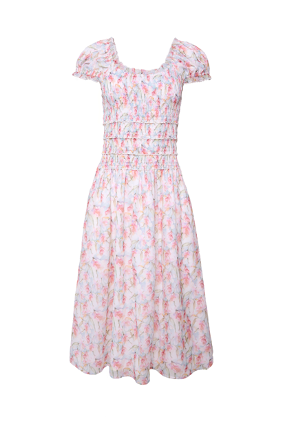 Kyla Dress in Watercolor Orchids - Image 7