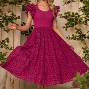 Hattie Dress in Magenta