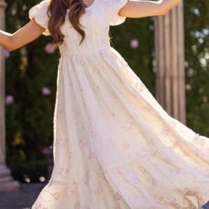 Tara Dress in Gilded Rose Stripe
